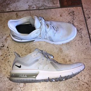 Grey Nike air maxes for everyday wear